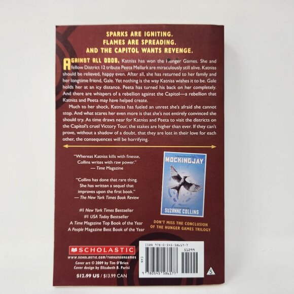 Catching Fire By Suzanne Collins Paperback Book The Hunger Games Trilogy - Picture 2 of 6